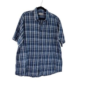 Field Master Men's Blue Plaid Shirt